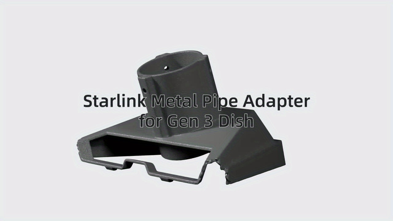 1pc Aluminum Alloy Starlink Gen 3 Pole Mount Adapter Kit, Compatible with Standard & V3 Kickstand Dishes, Weather-Resistant Outdoor Installation with 6 Strong 304.5 Screws