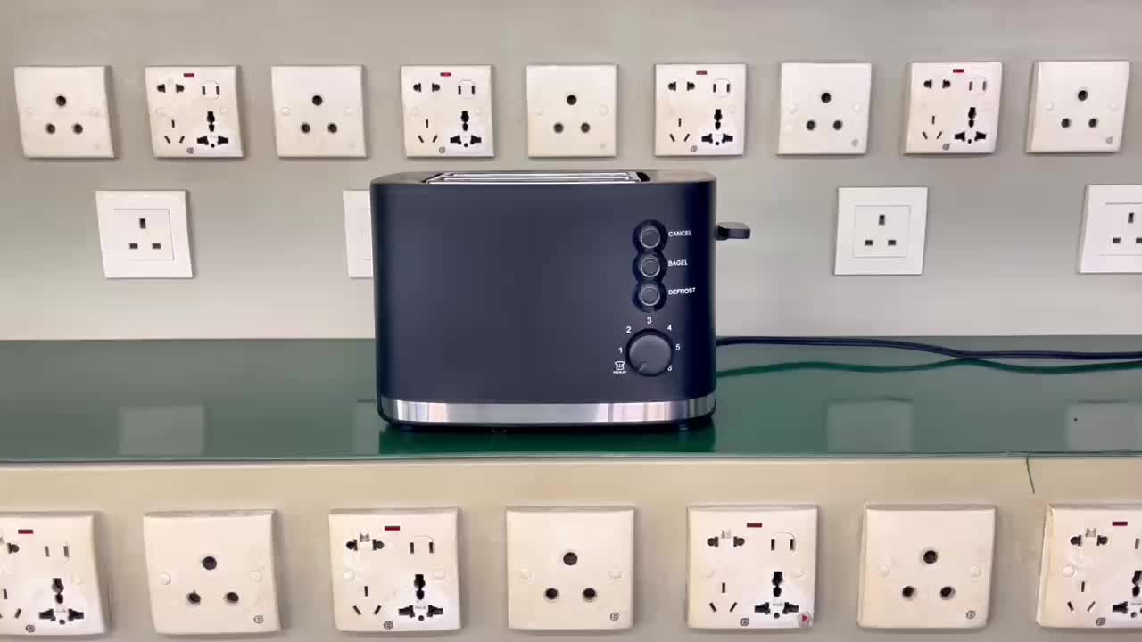 1pc Classic 2-Slice Toaster with 3.81cm Extra Wide Slots, 6 Browning Settings, Bagel/Defrost/Reheat Functions, Removable Crumb Tray & High Lift Lever - Sleek Black Plastic Housing for Home & Commercial Kitchens, Breakfast Ess