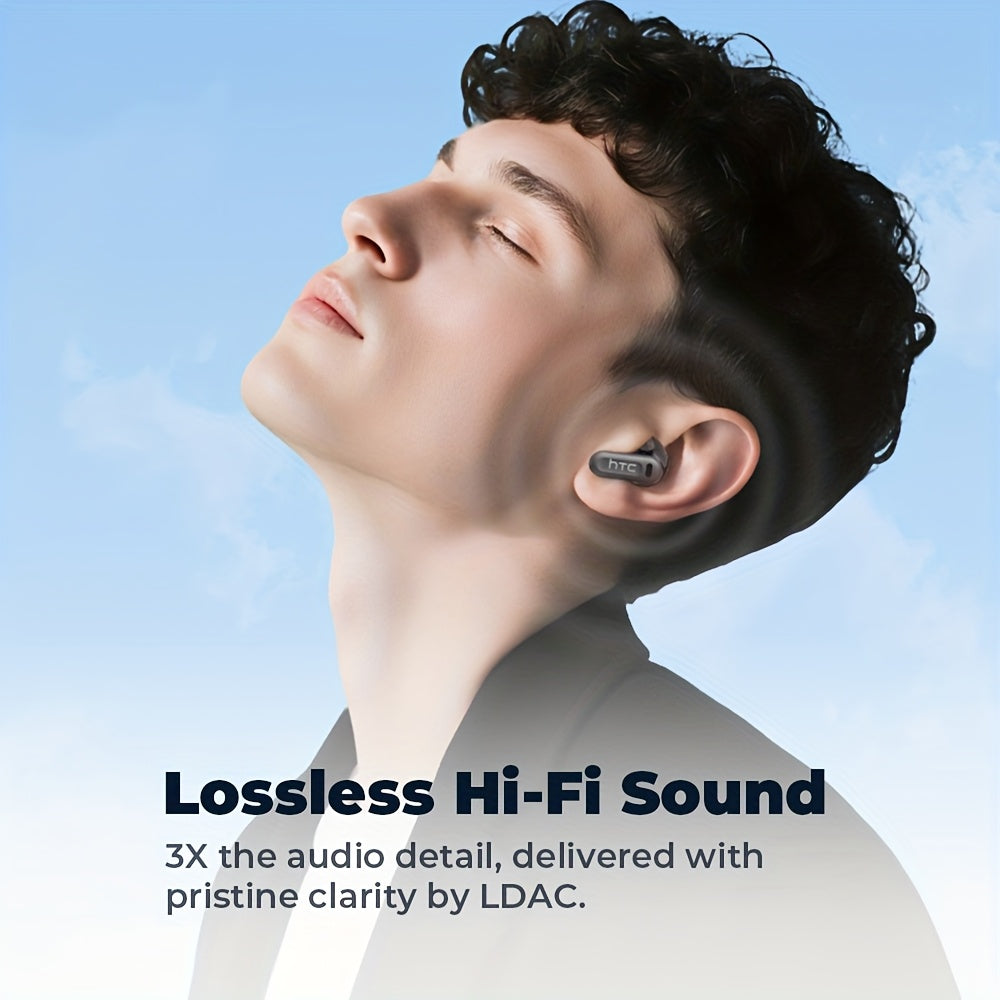 HTC NE20 AI AT WS Wireless Translator Earphones 6.0 Supports 134 Languages Real-time Translation with Screen Earphones Suitable for Sports, Running and Work, HIFI Earphones, Work Headphones, Sports Earbuds, Ergonomic Fit, Lig