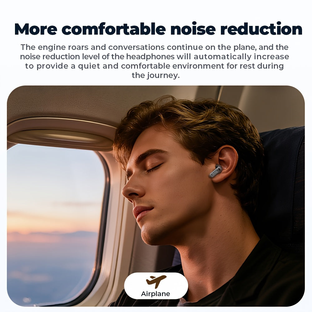 HTC NE20 AI AT WS Wireless Translator Earphones 6.0 Supports 134 Languages Real-time Translation with Screen Earphones Suitable for Sports, Running and Work, HIFI Earphones, Work Headphones, Sports Earbuds, Ergonomic Fit, Lig