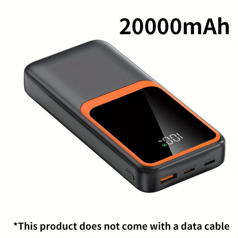 20000mAh Power Bank with LED Battery Display, Portable Mobile Charger