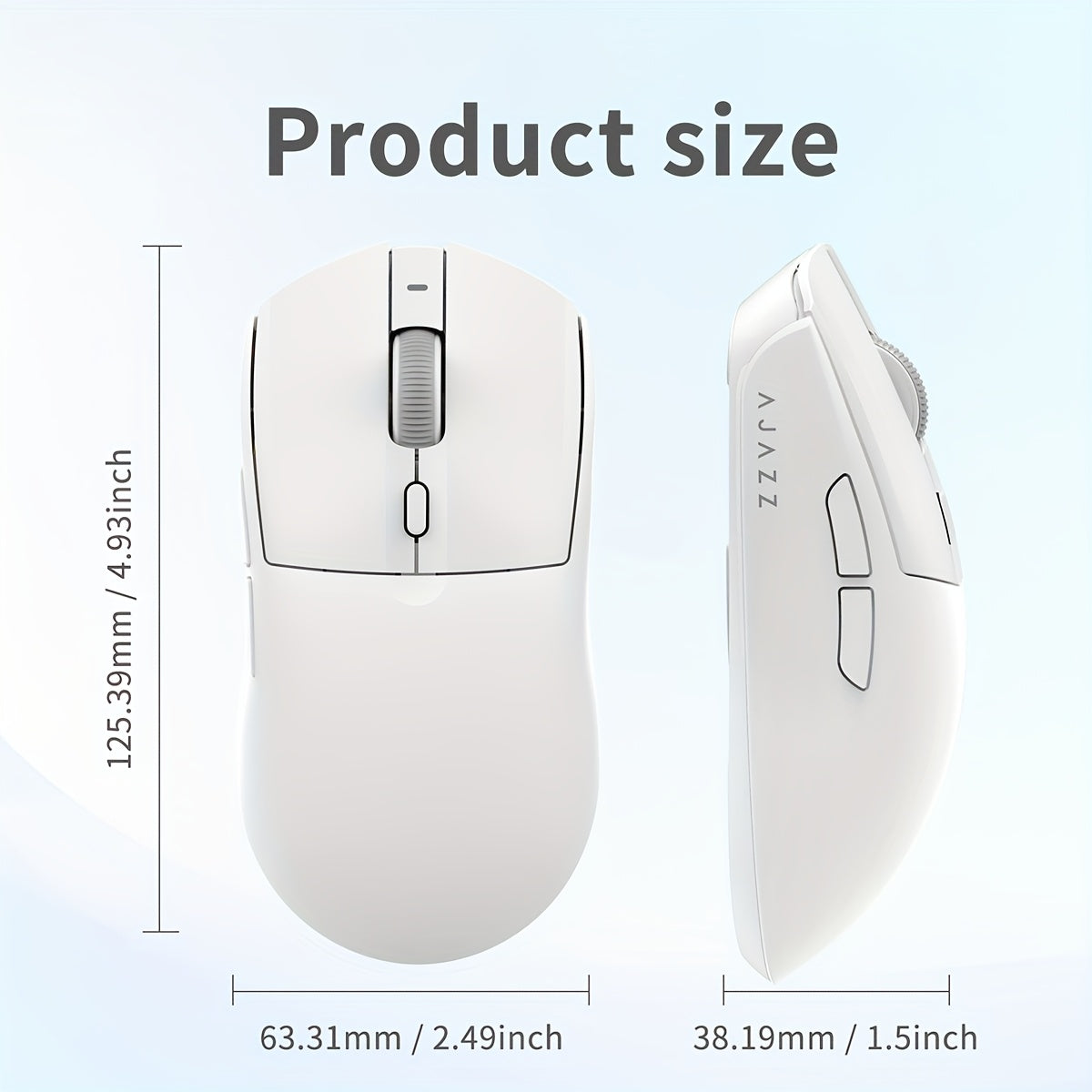 AJAZZ Genuine New AJ139 V2 Tri-Mode Wireless Mouse with Charging Dock, 3311 Chip, 1K Polling Rate, Long Battery Life 500mAh Rechargeable