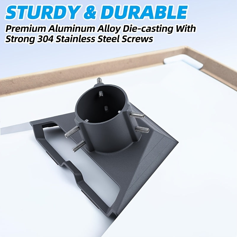 1pc Aluminum Alloy Starlink Gen 3 Pole Mount Adapter Kit, Compatible with Standard & V3 Kickstand Dishes, Weather-Resistant Outdoor Installation with 6 Strong 304.5 Screws