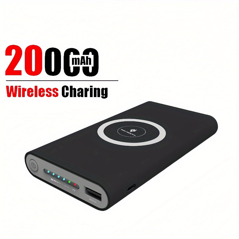 20000mAh Power Bank Ultra-Large Capacity Universal Wireless Fast Charging Power Bank Thin And Portable For iPhone Samsung