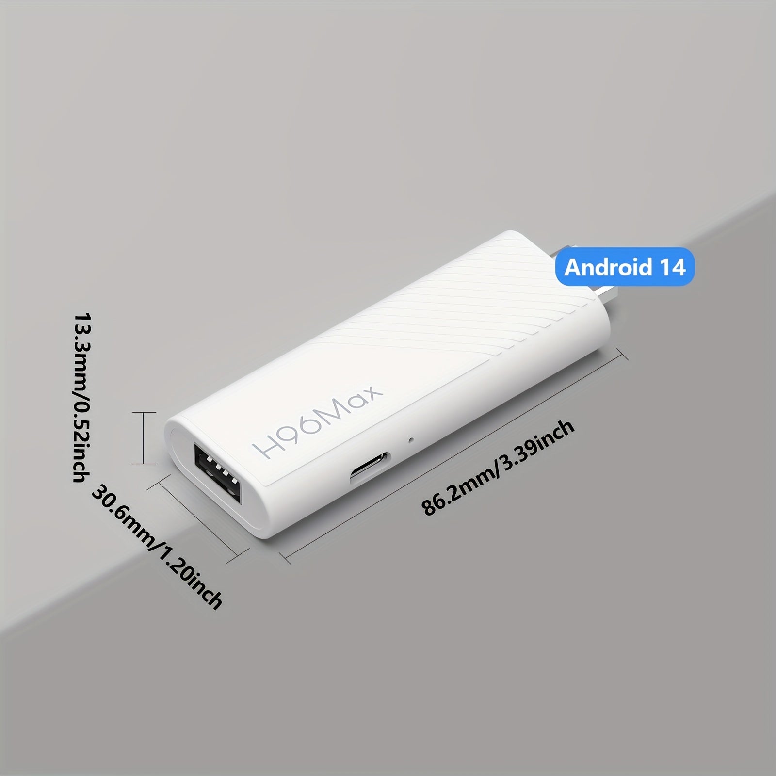 H96 Max H313 Android 14.0 TV Stick with Remote & Voice Control, 4K@60fps Streaming Media Player, Chromecast/Browser, 6 & Wireless 5.0, USB-Powered Mini TV Dongle for Smart TV, Plug & Play, Compatible with Netflix, YouTube