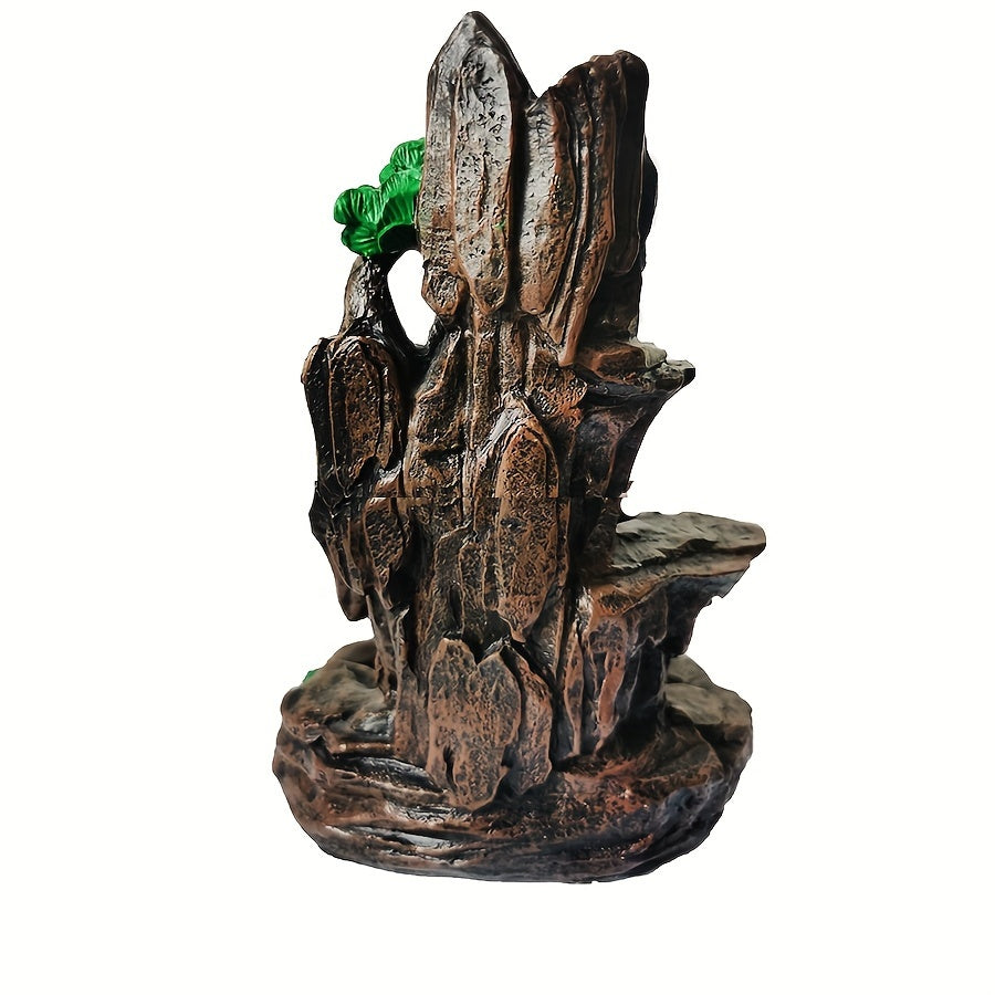 1pc Inverted Incense Holder, Resin Large Incense Holder Ornament, Original Mountain Water Landscape Smoking Incense Holder, Creative Sandalwood Sediment Incense, Home Tea Room Incense Holder, Does Not Send Incense