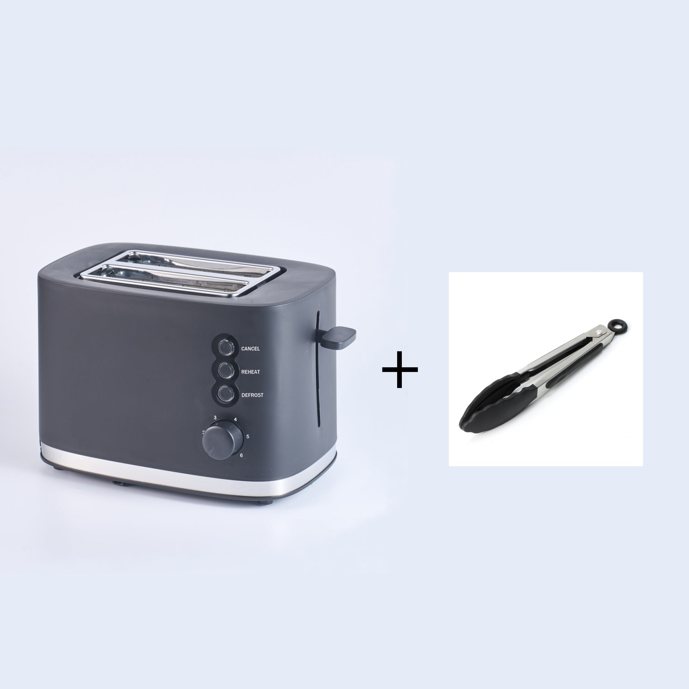 1pc Classic 2-Slice Toaster with 3.81cm Extra Wide Slots, 6 Browning Settings, Bagel/Defrost/Reheat Functions, Removable Crumb Tray & High Lift Lever - Sleek Black Plastic Housing for Home & Commercial Kitchens, Breakfast Ess