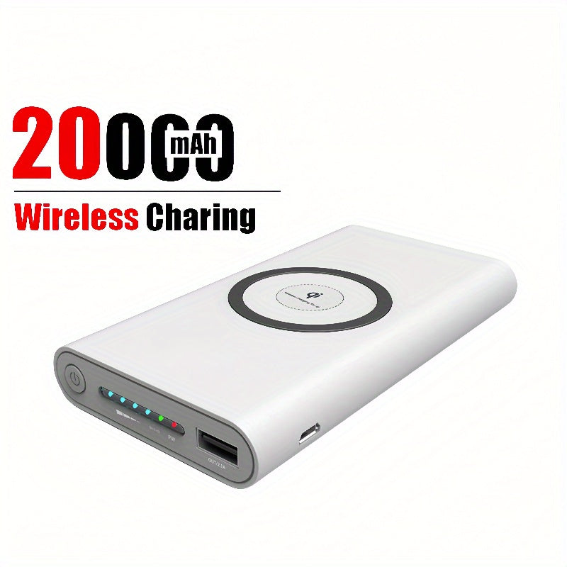 20000mAh Power Bank Ultra-Large Capacity Universal Wireless Fast Charging Power Bank Thin And Portable For iPhone Samsung
