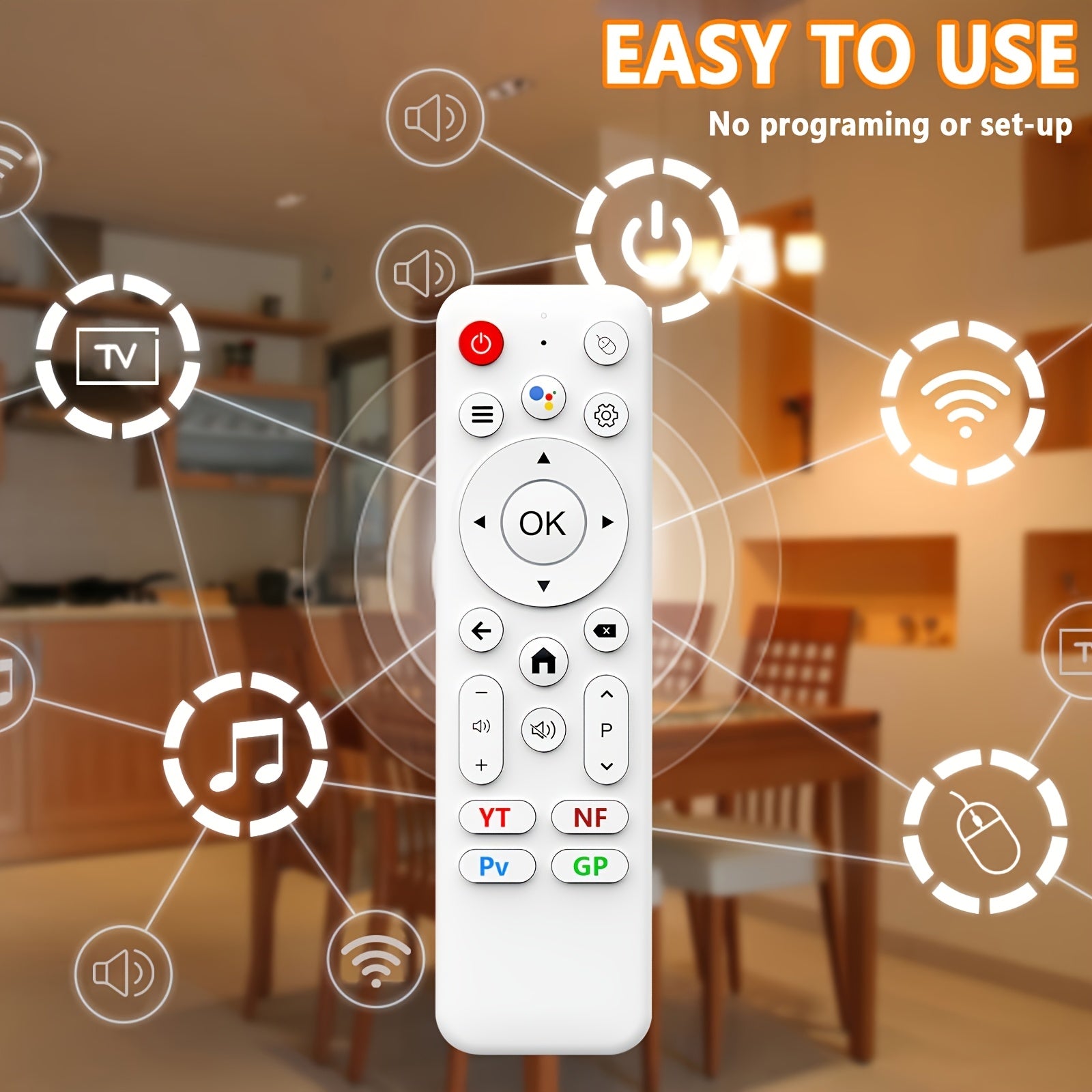 H96 Max H313 Android 14.0 TV Stick with Remote & Voice Control, 4K@60fps Streaming Media Player, Chromecast/Browser, 6 & Wireless 5.0, USB-Powered Mini TV Dongle for Smart TV, Plug & Play, Compatible with Netflix, YouTube