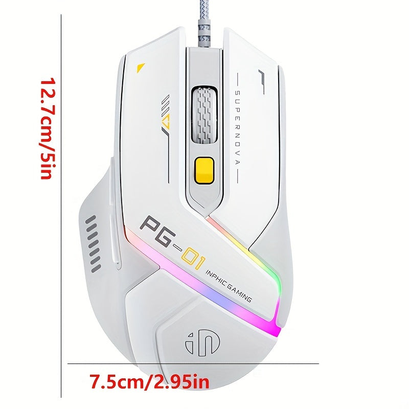 1pc INPHIC PG1 Wired Gaming Mouse