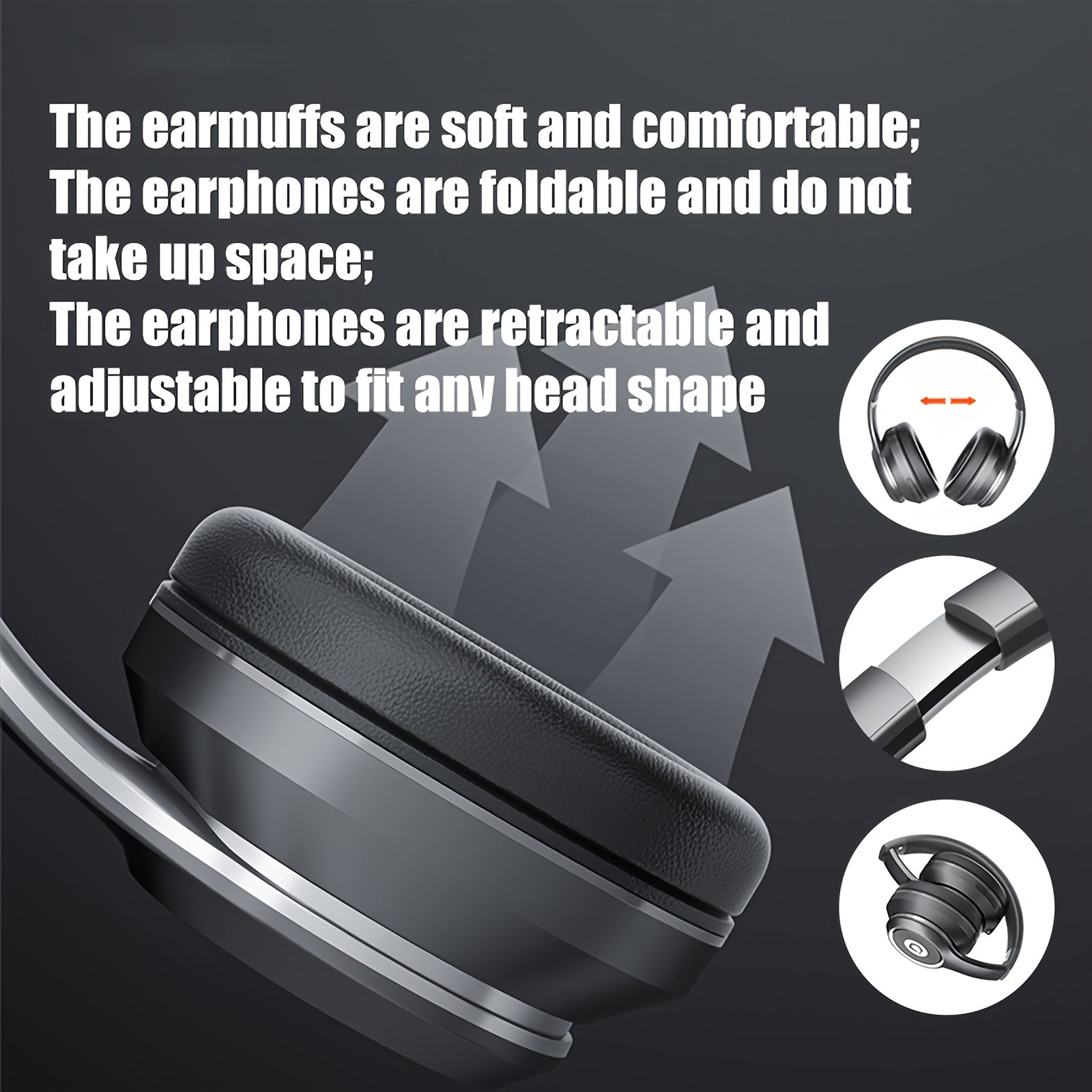 ASUS Wireless Over-Ear Headphones with Built-in Microphone, Sound Isolation, Stereo Surround Sound, Adjustable Telescopic Headband, High-Quality Audio for Calls, Music, and Gaming, USB-C Charging, 3.5mm Jack, Black, Gaming He