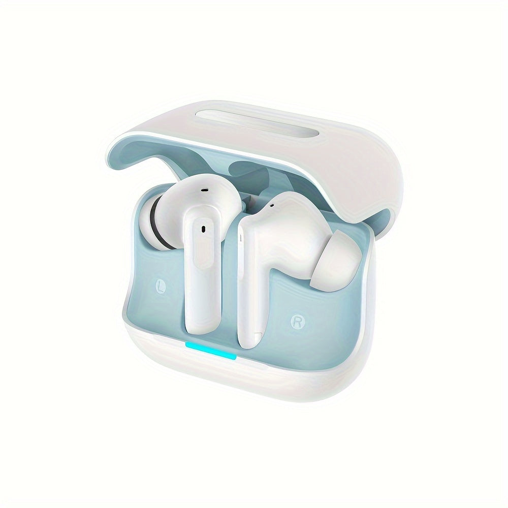 BRAND New TWS Active Noise Cancellation Wireless Sports Earbuds with Long Battery Life, Touch Control, Type-C Charging Case - Sleek Black & Orange Design for Android/Apple Compatibility