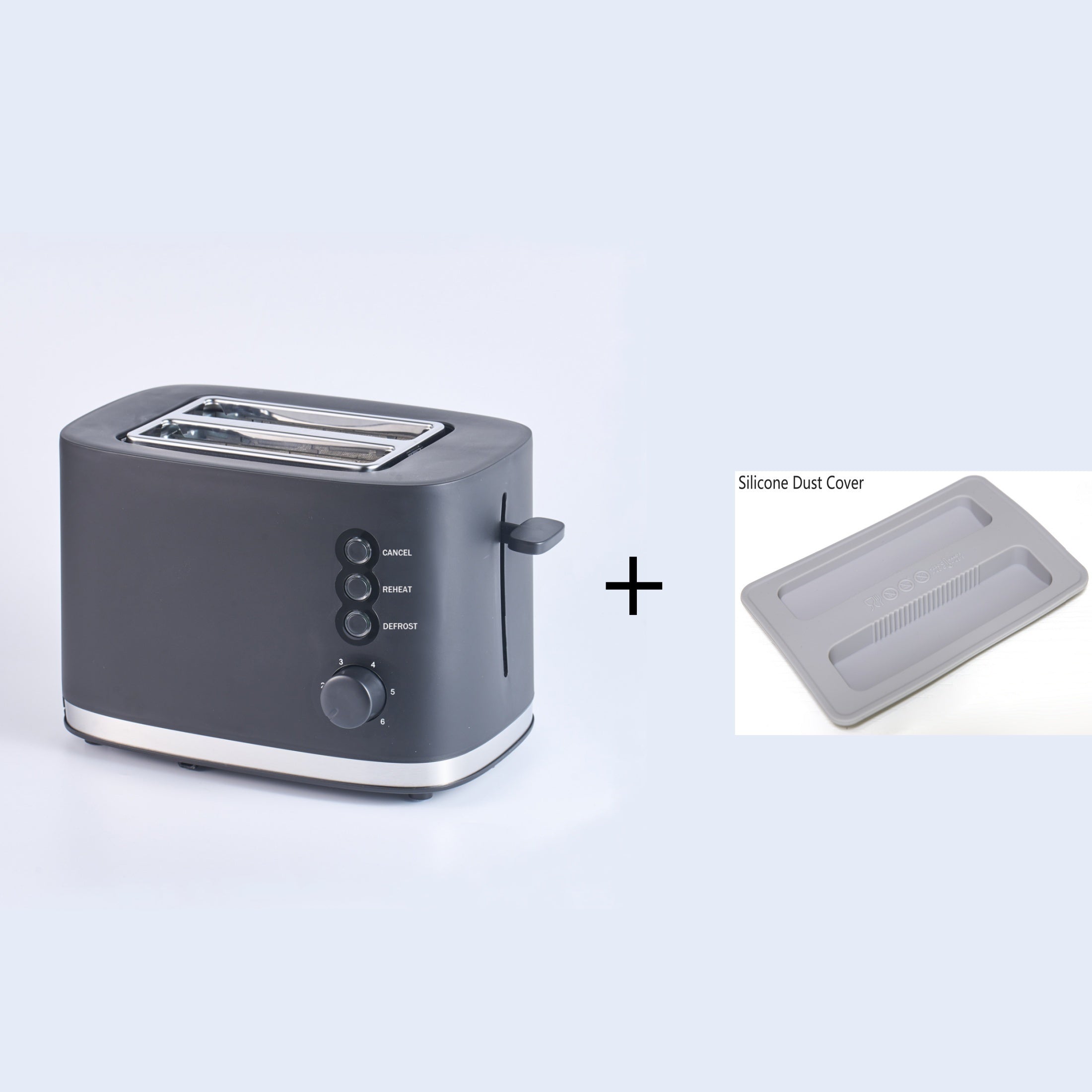 1pc Classic 2-Slice Toaster with 3.81cm Extra Wide Slots, 6 Browning Settings, Bagel/Defrost/Reheat Functions, Removable Crumb Tray & High Lift Lever - Sleek Black Plastic Housing for Home & Commercial Kitchens, Breakfast Ess