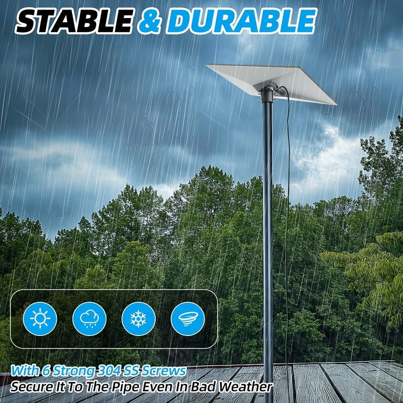 1pc Aluminum Alloy Starlink Gen 3 Pole Mount Adapter Kit, Compatible with Standard & V3 Kickstand Dishes, Weather-Resistant Outdoor Installation with 6 Strong 304.5 Screws