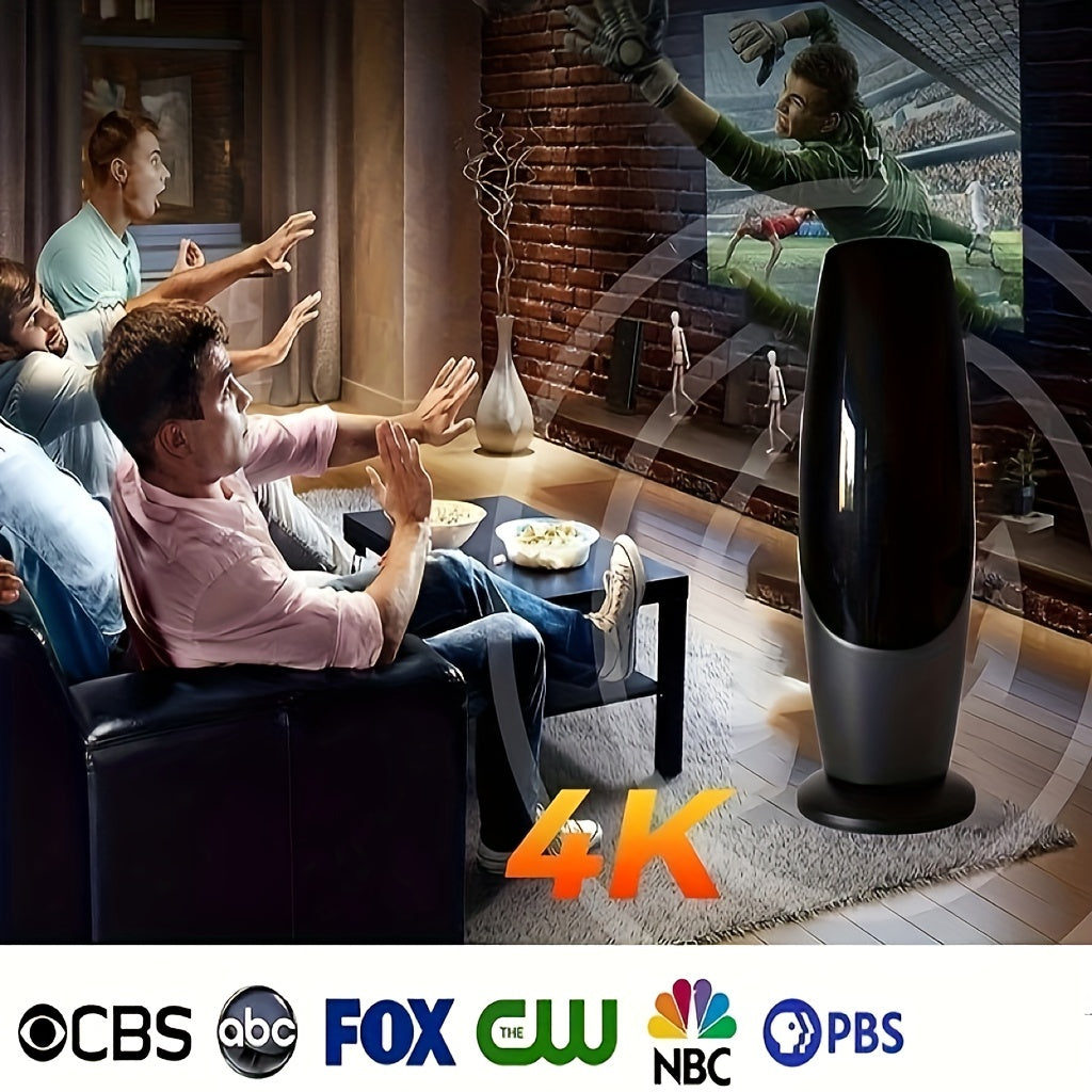 350+ Miles Range Digital TV Antenna, Indoor HDTV Antenna Support 4K 1080P, Smart TV Signal Booster Amplifier, Compatible with TV Stick And All Old TVs, 16ft Coax Cable, Antenna for Tv, Signal Amplifier