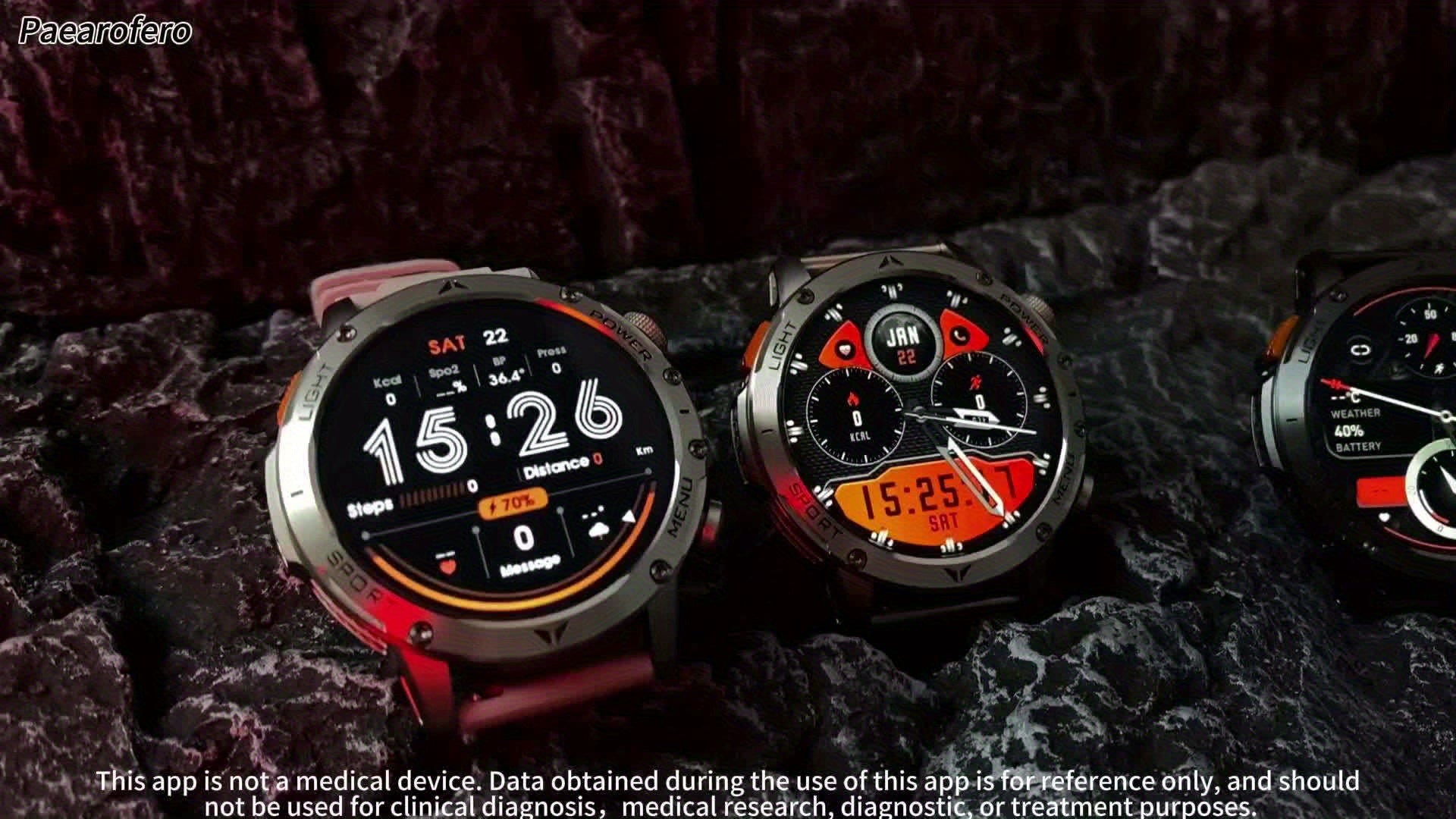 2025 New LED Men'S Smart Watch with Wireless Calling 4.32cm HD Large Screen, 1000mAh Battery, Long Standby Time, Flashlight, Fitness Tracker Watch, 100+ Sports Modes, Voice Assistant, Valentine'S Day, Birthday, Father'S Day G