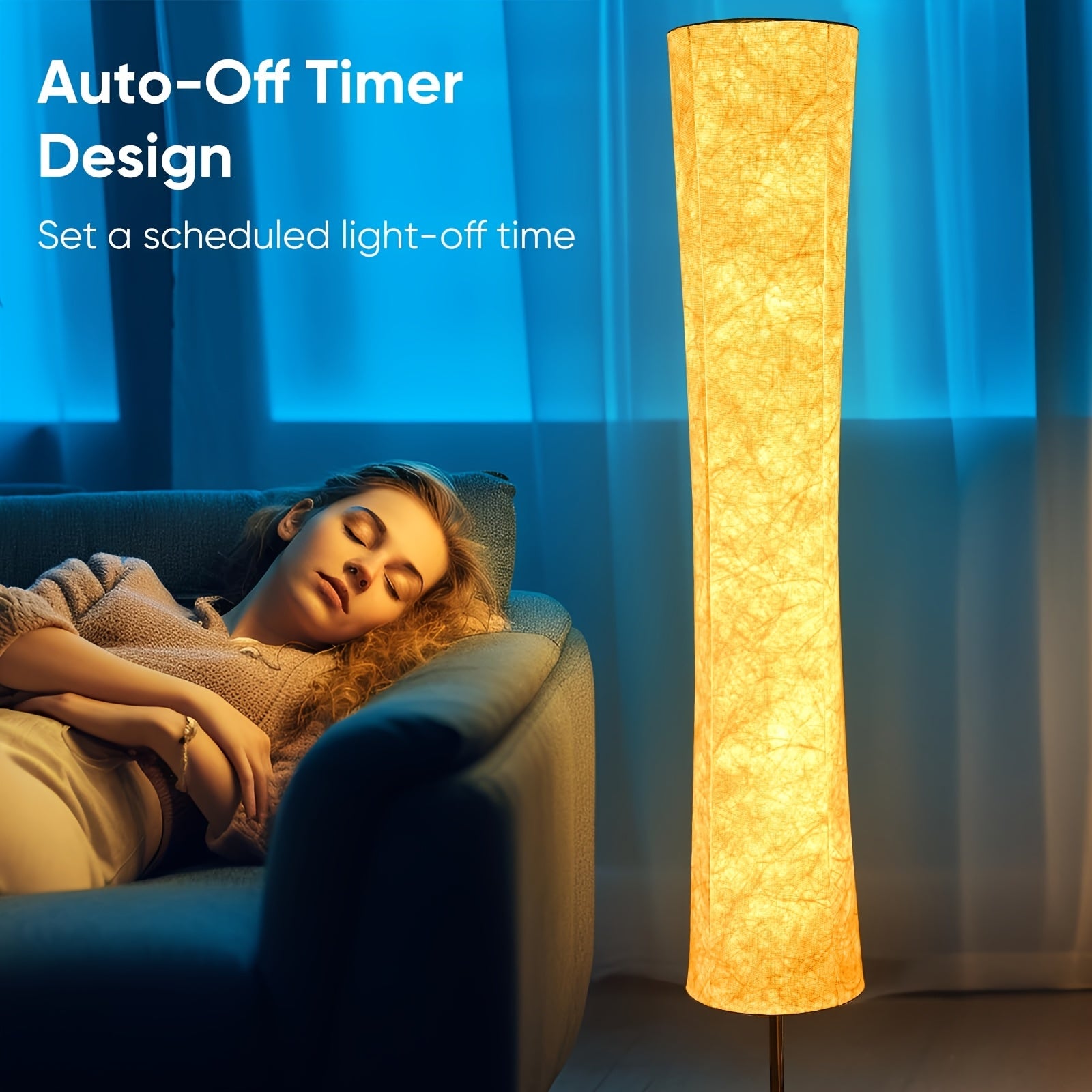 2 Packs Led Smart Floor Lamp, E-sport Room Lamp, With 16 Million Colors And Scene Modes, Music Sync And White Fabric Shade, Smart Floor Lamp, Standing Lamp For Living/Game Room Bedroom, With App/Remote Control